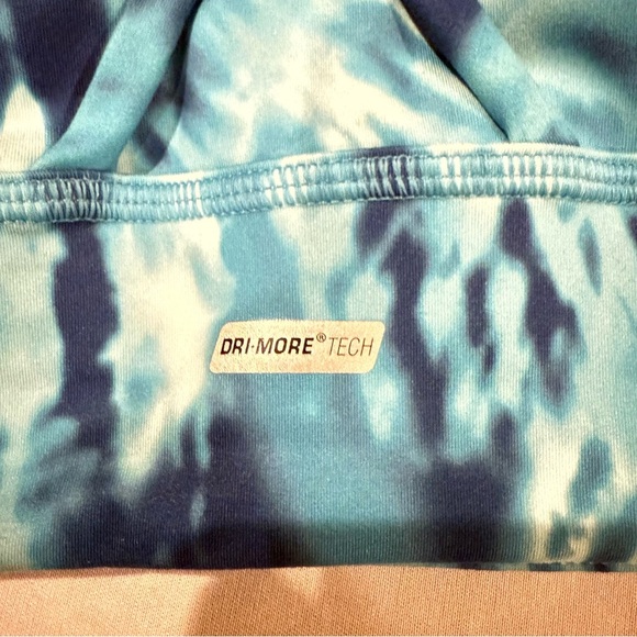 Athletic Works Sports Bra DRI-MORE TECH Blue and White Tie-Dye Women Sz XL, D34 - Picture 6 of 13